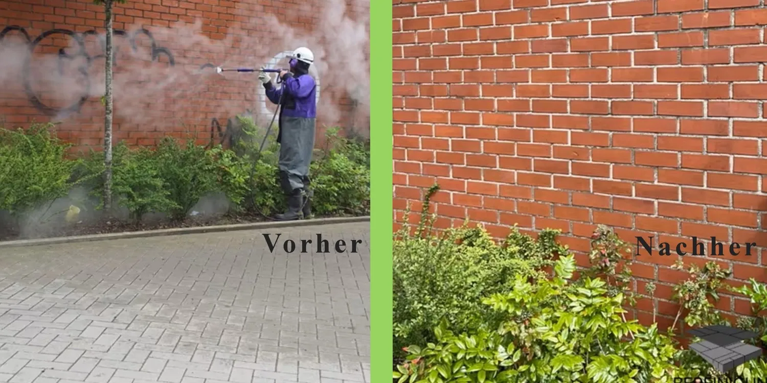 Graffiti von Fassade entfernen