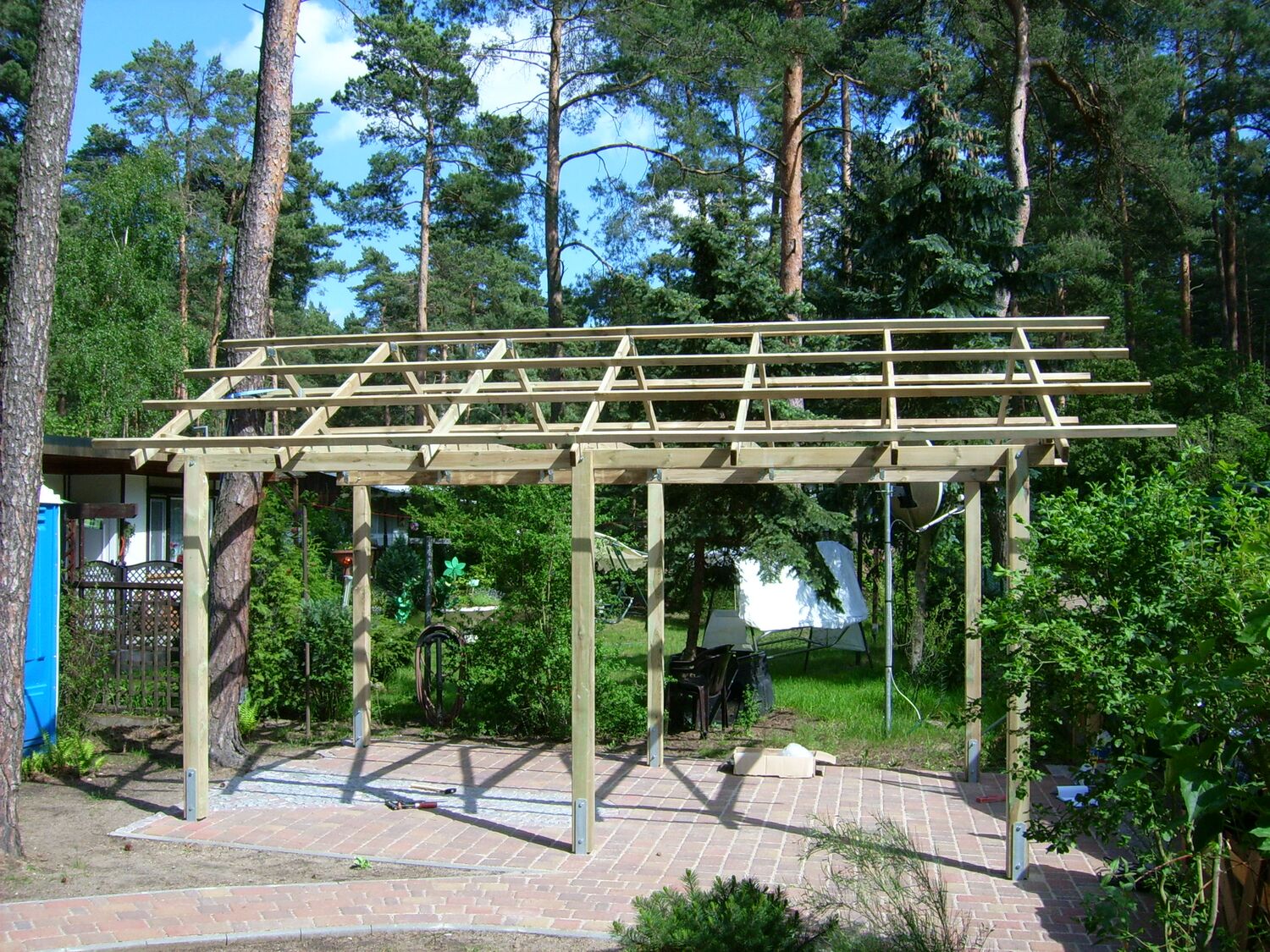 Montage eines Carport